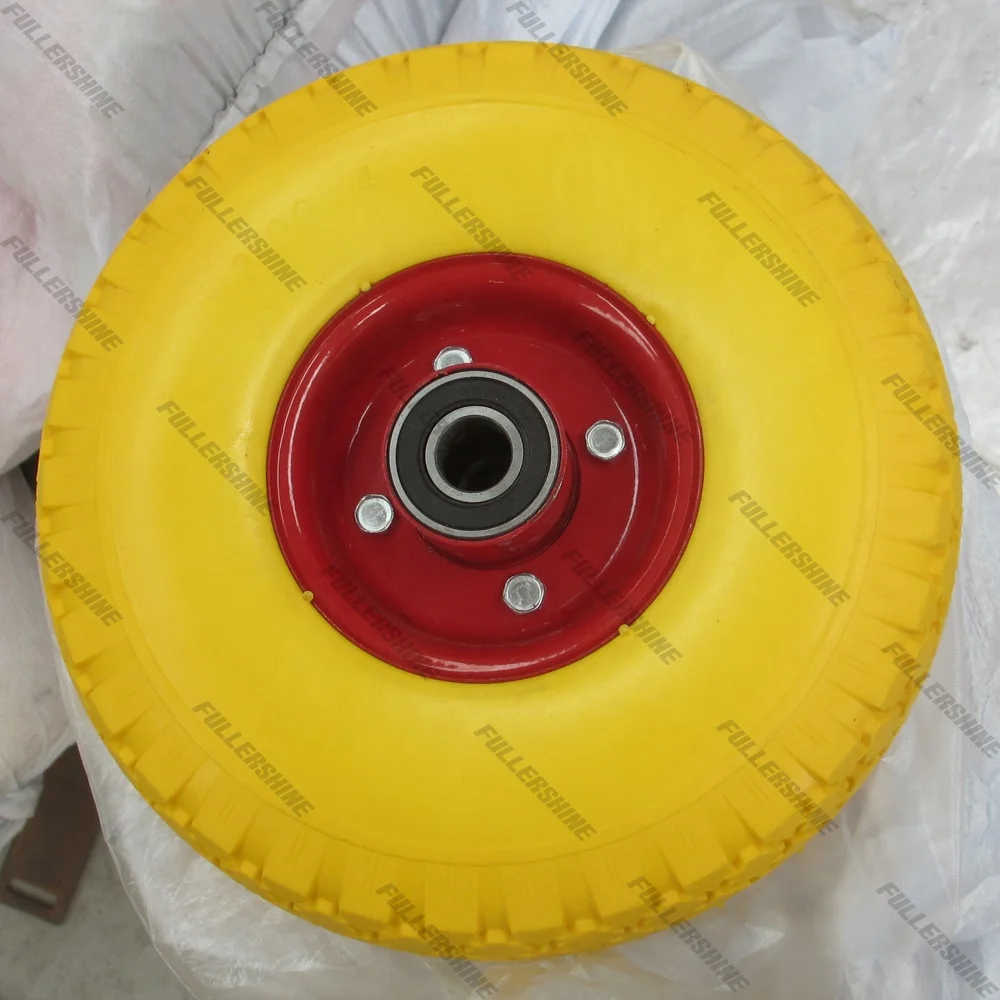 4.10/3.50-4 flat free wheel/polyurethane PU foam wheel