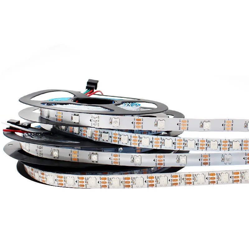 Smart Addressable Rgb Ic Led Pixel Strip Light Ws2812b Ws2811 Sk6812 Individual Led Control Spi Dmx Signal Led Stripe Light