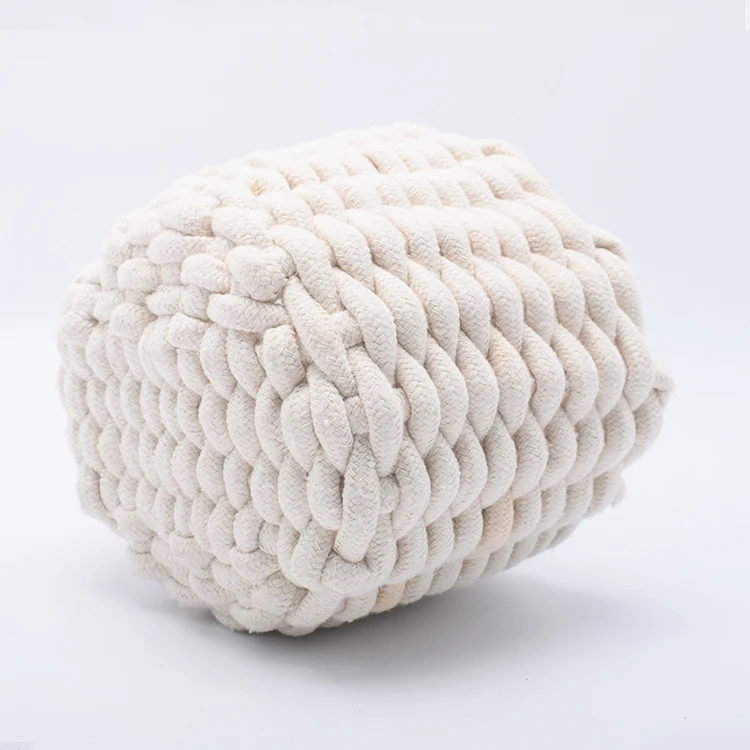Factory Wholesale Cute Home Large Woven Round Cotton Rope Storage Basket Toys Accessories cotton rope storage basket