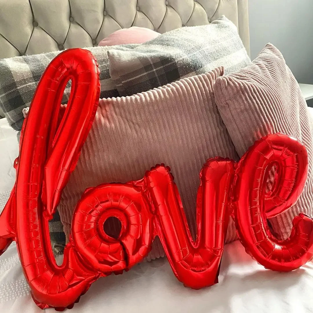 Wedding Party Supplies Helium Love Letter Balloons Valentines Day Decorations Love Foil Balloon Love Heart Shape Balloons
