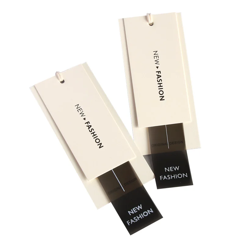 flying labels Foil Garment Tags custom logo tag white swing ticket gold foil stamping logo hang tag for jeans and clothing