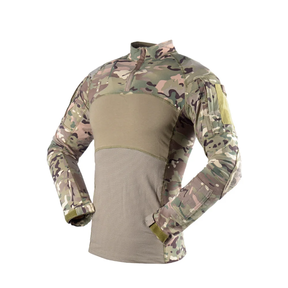 Outdoor Tactical Men Clothing Long Sleeve Clothes Camouflage Hiking Camping Fishing Training Suit Shirt