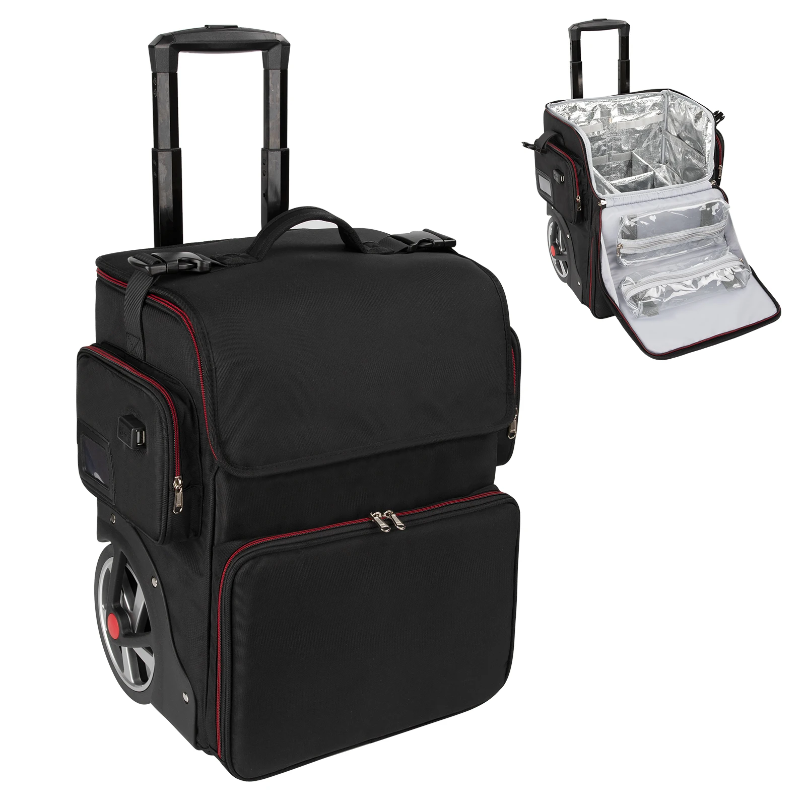 Relavel Professional Makeup Bag Travel  Hairdresser Tool Trolley Case Cosmetic Bag For Barber Salon