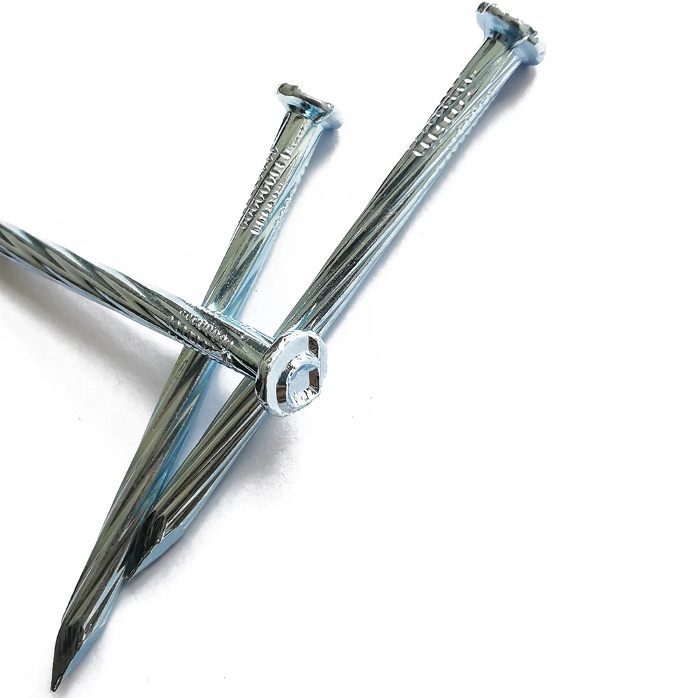 china nails factory wholesale concrete nail sizes top quality angular spiral stainless steel concrete nails