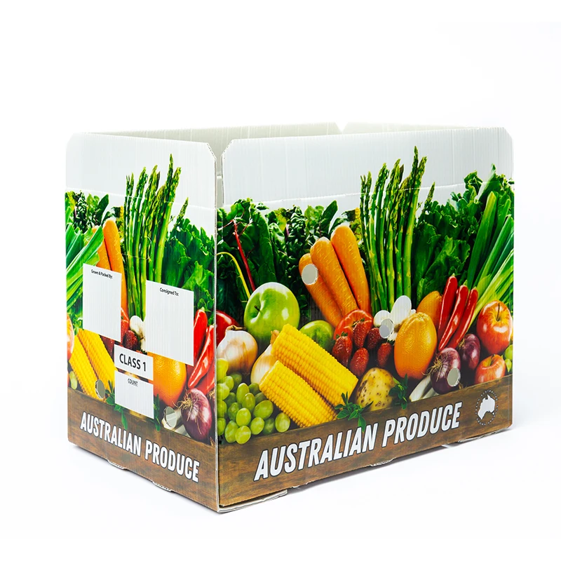 Vegetable Boxes 62L Customized Fruit /Vegetable Packaging Corrugated Plastic Box Corrugated Storage PP Packing Boxes