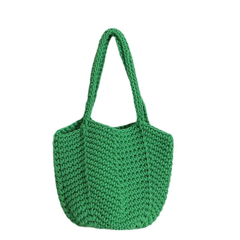 Wholesale Handmade Crocheted Beach Straw Mini Bag For Woman