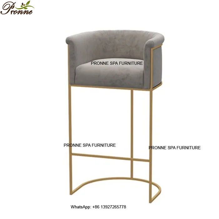 modern luxury bar furniture ins metal high bar chair/backrest high stool
