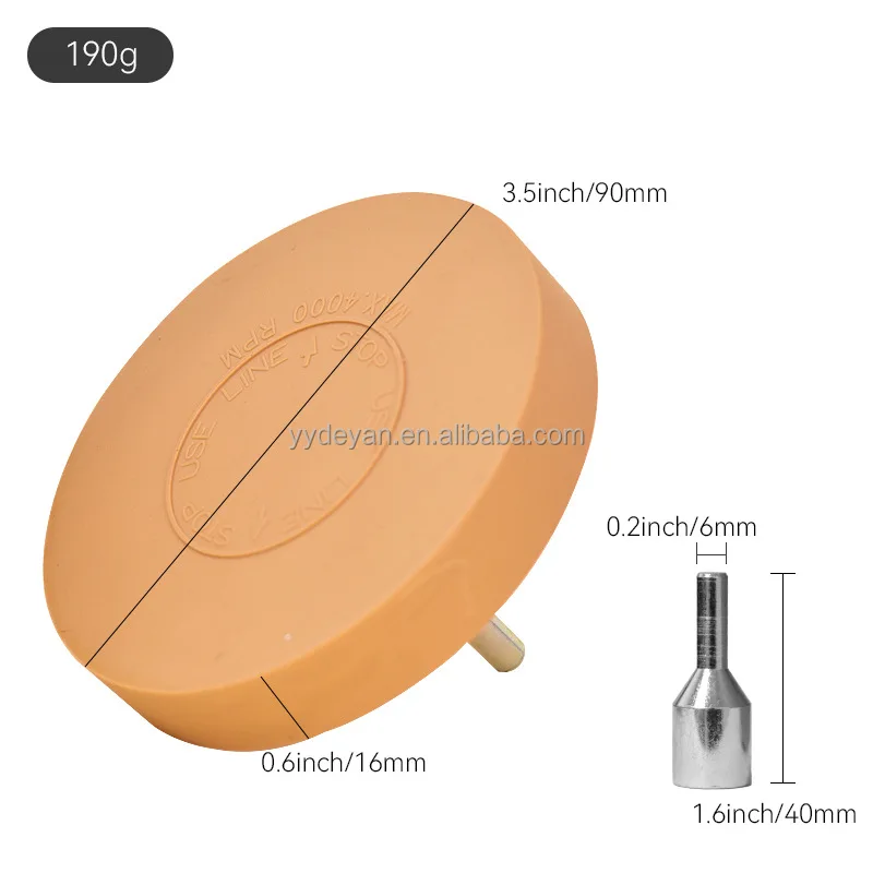 Eraser Rubber Wheel Pad Automotive Bodywork Caramel Paintwork For Car Glue Stickers And Decals Polishing Wheel Decal Remover