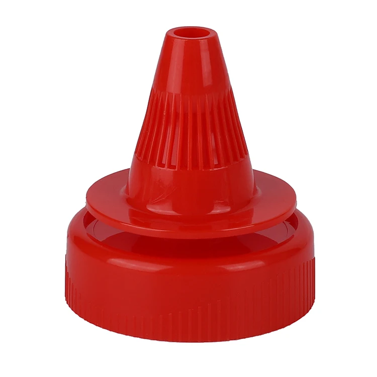 Customized Color 38/400 Non Spill Plastic Twist Cap Point Mouth Cap Long Nozzle Lid Twist Top Cap