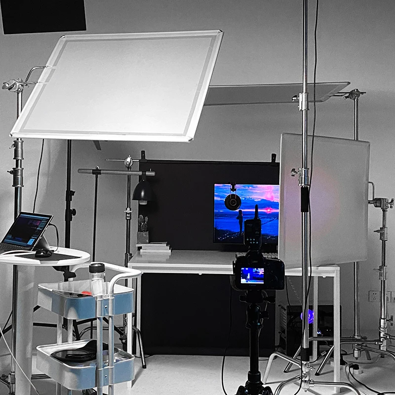 Sun Scrim 76x91cm Transparent Black Diffuser Metal Alloy Frame for C Stand Photography Crew TV Station Live Broadcast Soft Light