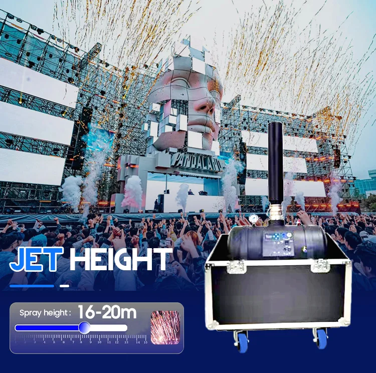 Stage big cannon special effects single head machine de decoupe confettis electrical confetti cannon machine