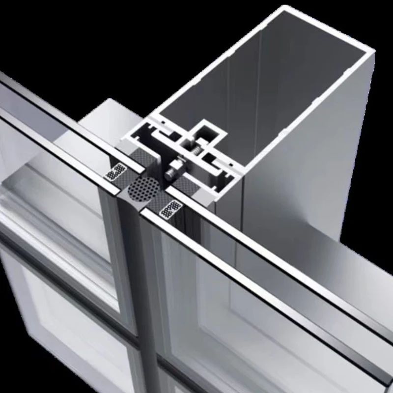 Hidden Frame Curtain Wall Facade for Commercial Hotel Office Building Wall Decoration IGSS Glass Frameless Window Curtain Wall