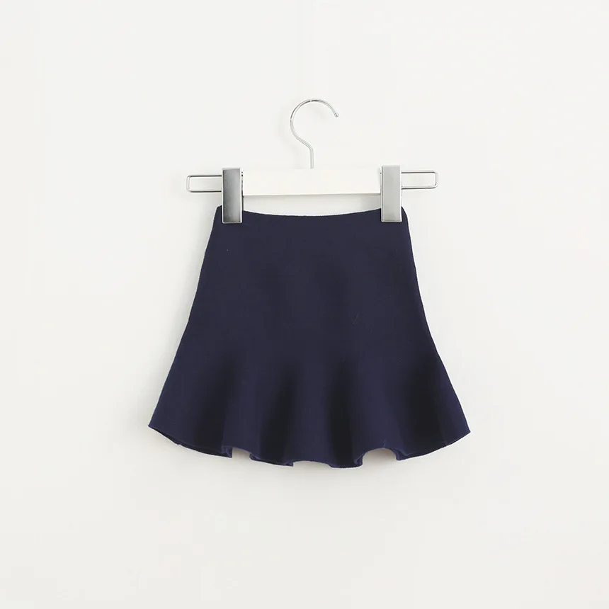 Toddler Girl Knitted Solid Skirt Children Girl  Cute Ruffle Fish Tail Skirt for Winter Fashion Girl Clothing