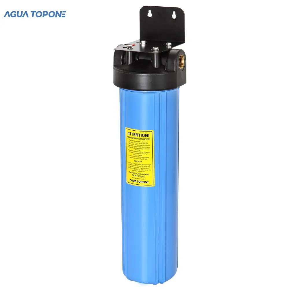 Agua Topone made 10 Inch Plastic Big Blue Water Ro Filter Housing With Decompression Valve