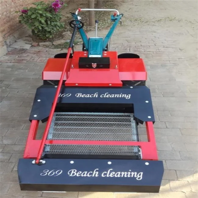 Red beach sand cleaning machine/beach cleaner