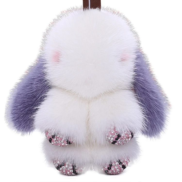 Good Quality Factory Directly Soft And Cute Plush Rabbit Doll With CustomizationReal mink fur ball