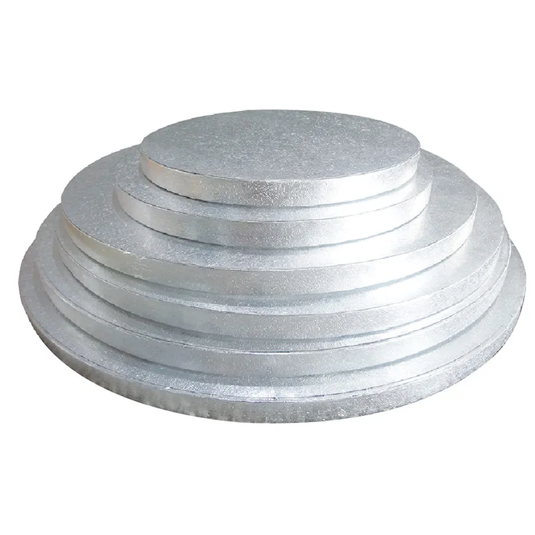 Cake Boards Round 4 6 8 10 12 Inch Wholesale Price White Paper Food Packaging Tray Corrugated Round Cake Base