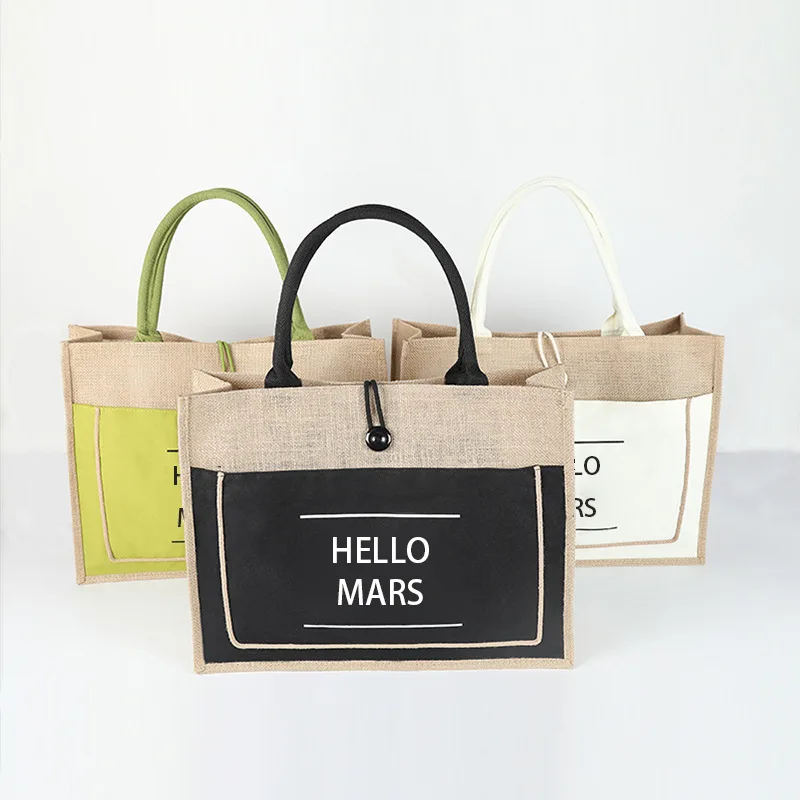 Women Fashionable Shopping Cotton Tote Bags Custom High Quality Linen Canvas Tote Bag With Custom Printed Logo Different Sizes