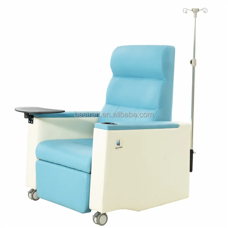 BT-TN008 Hospital manual infusion chair IV POLE Blood Draw Hemodialysis chair Hospital Dialysis Chemotherapy Chairs With table