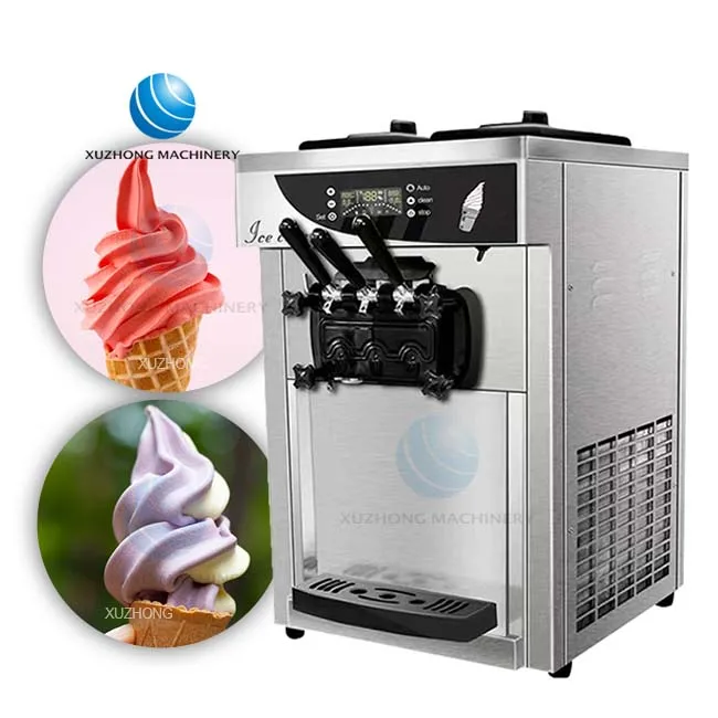 Factory Direct Sales Soft Serve Ice Cream Making Machine Table Top Soft Serve Ice Cream Machine Commercial Ice Cream Maker