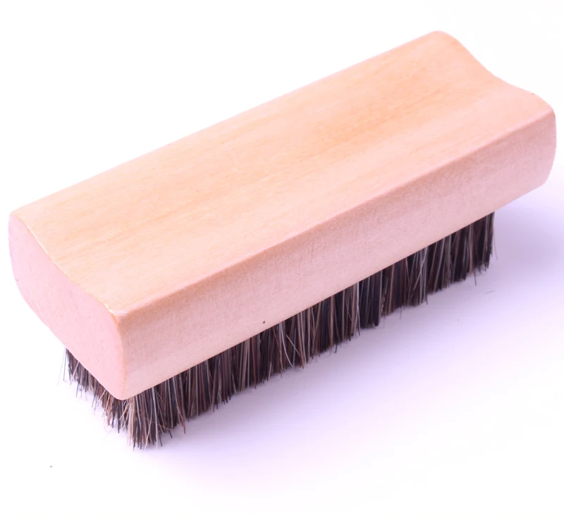 Hot Selling Portable Wooden Sneaker Brush Horse Hair Boar Bristles for Shoe Cleaning Beech Handle Removes Dust-for Home Use