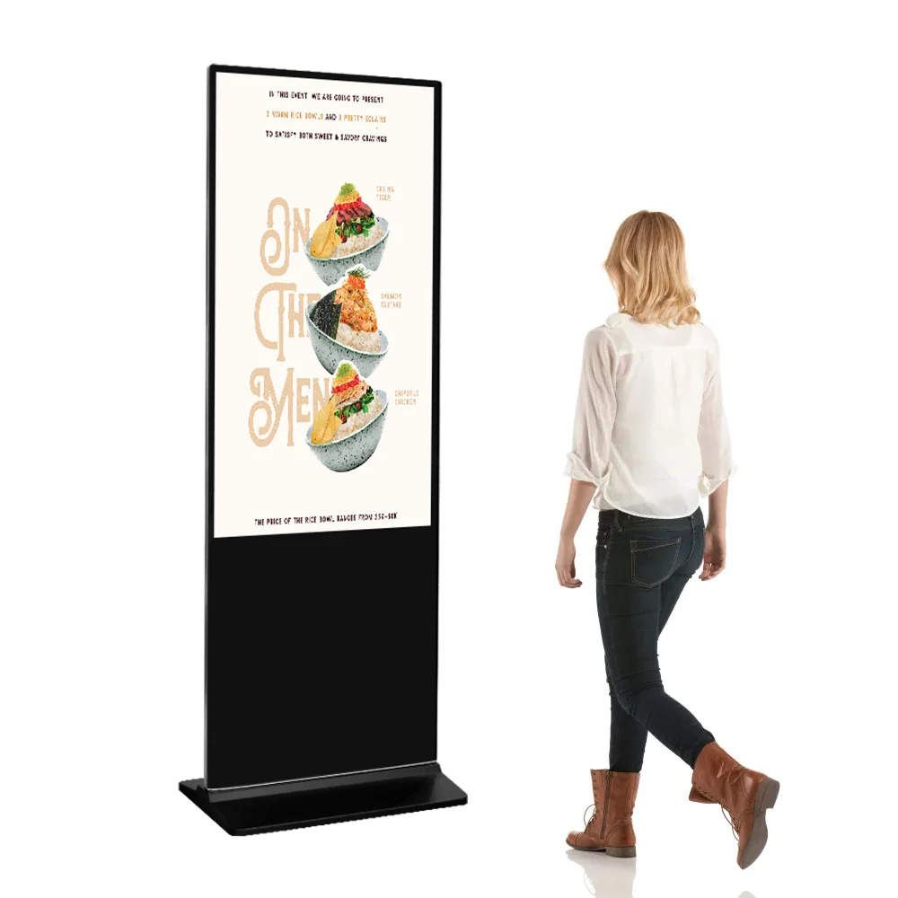 Factory Supplier Large Bus Station Screen Floor Free Stand Lcd Display 43/ 49/ 55/ 65 Inch Other Advertising Equipment