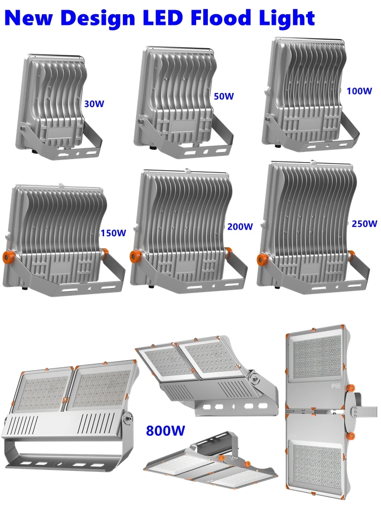 VAKESUN Led Floodlight AC100-277V Project Lighting 6500K SMD 3030 Outdoor 1000 Watt Floodlight