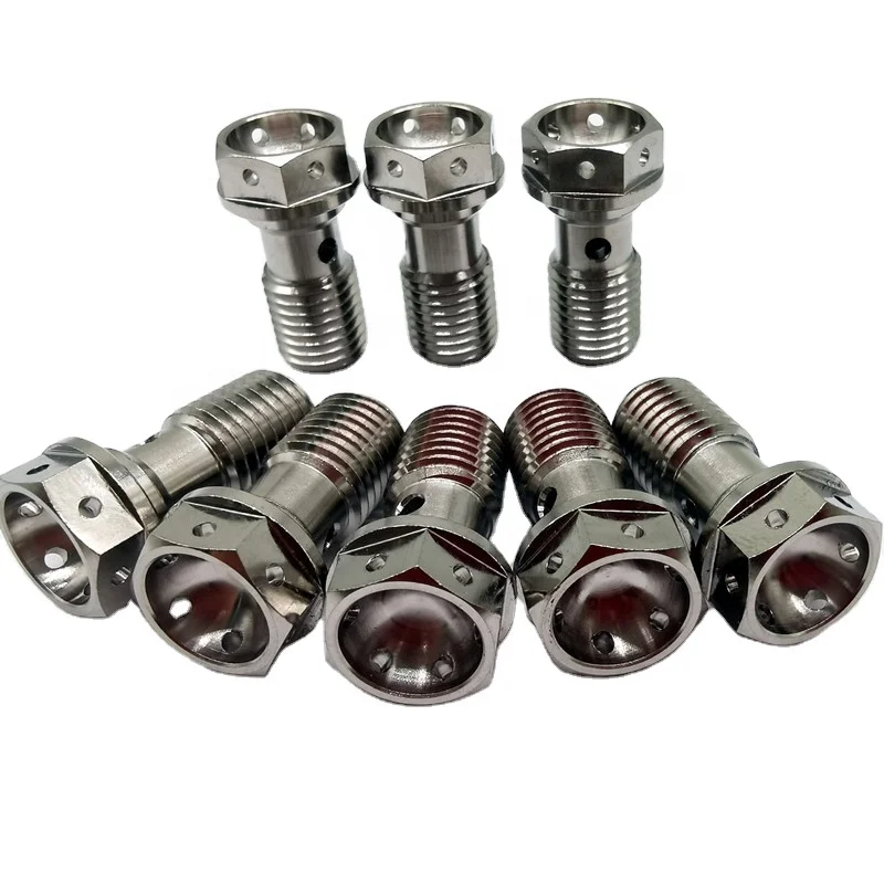 M10 Nipple titanium bolts titanium Banjo Bolt Bleed Screw for Motorcycle Brake Caliper