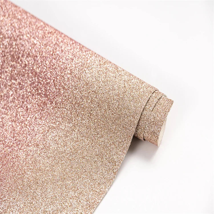 Good Quality Fabric Fine Helographic Rolls Blue Glitter Faux Leather A4 Sheets