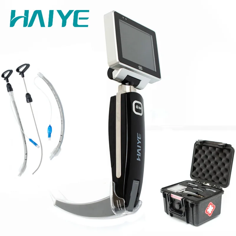 Cheap Price Flexible Fiber Optic Anesthesia Intubation Laryngoscope Video Laryngoscope with Reusable Blades