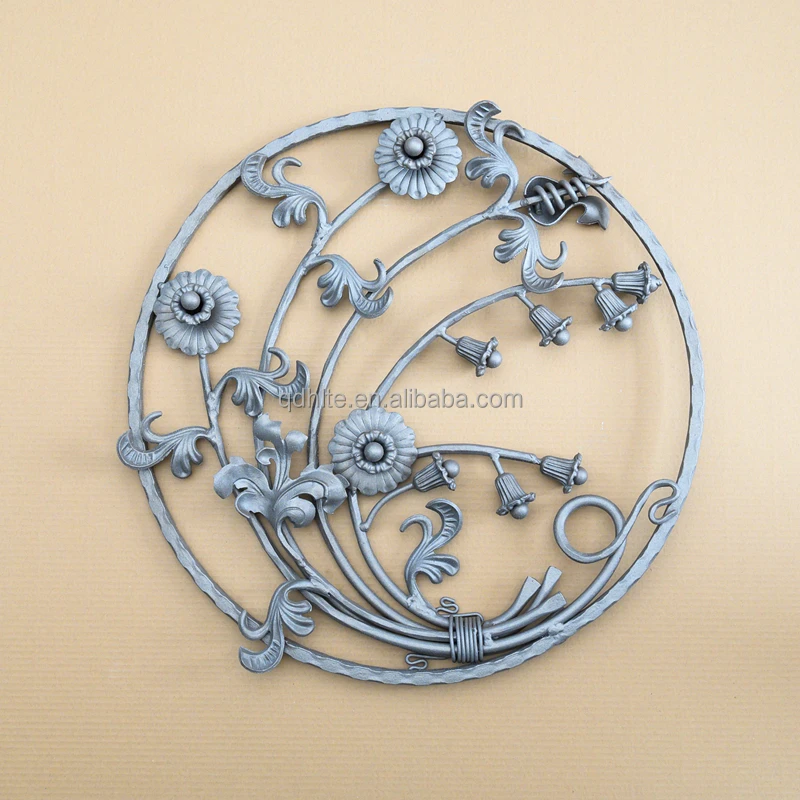 Hualute factory supply ornamental wrought iron rosettes, cast iron rosettes for wrought iron fence design