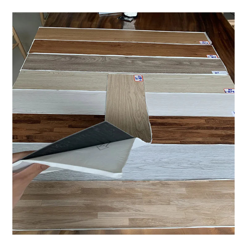 PVC Material Wood Grain Embossed Surface Self Stick Adhesive Pvc Floor Tiles