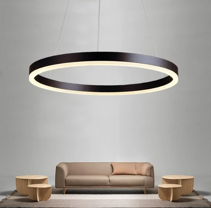 Circular Pendant Led Ring Light Round Aluminum Profile Extrusion Channel for Office Lightings
