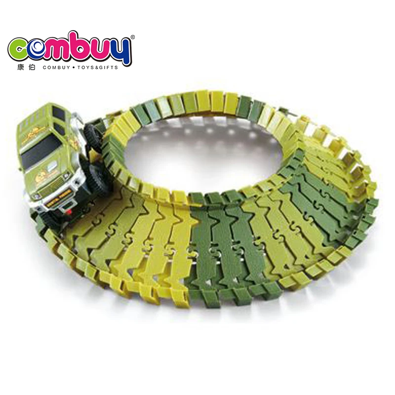 Rail cars set assembly kids 240PCS dinosaur track toy for DIY