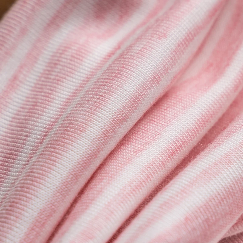 Custom Knit Blended Modal Polyester Spandex Stripe Fabric High Quality Eco Friendly Plant Dye Fabric