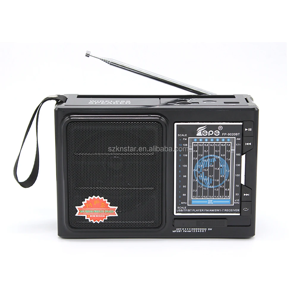 FP-9020BT cheap am fm radio 9 bands radio wireless with rechargeable battery