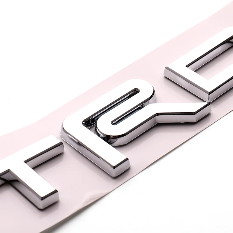 Unique Custom Adhesive Chrome Metal Auto Rear Trunk Letter Badge Car Emblem