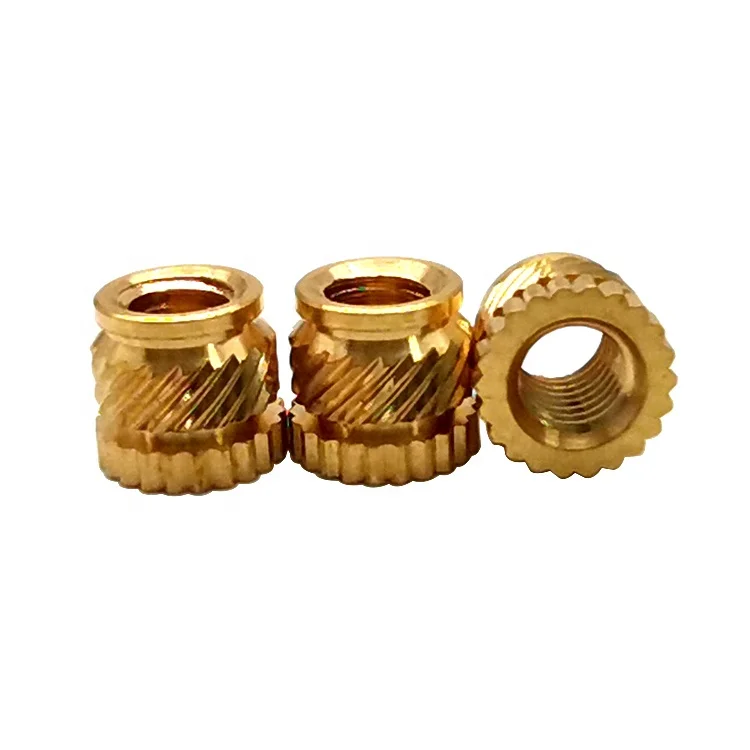 China Manufacturer M2 M3 M4 M5 M6 M8 Brass Threaded Insert Nut Knurled Inserts Nut