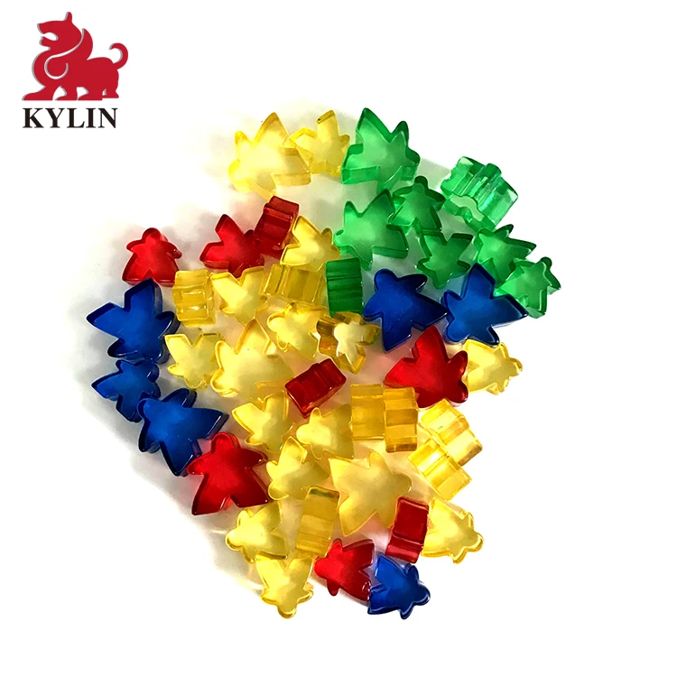 Hot selling customized plastic game pawns meeples for board game