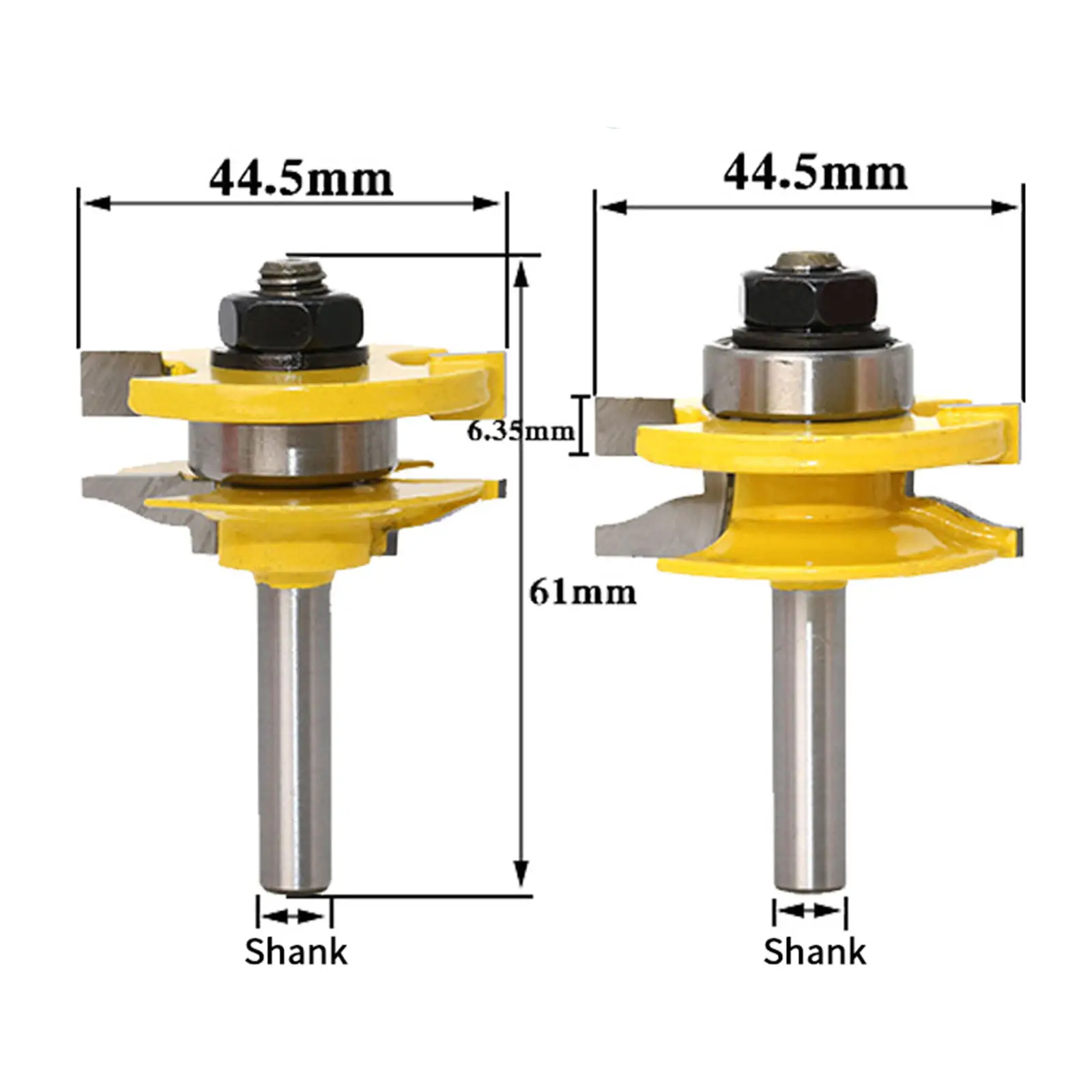 3pcs/lot Raised Panel Cabinet Door Router Bit Set 6mm/6.35mm/8mm/12.7mm Shank Rail & Stile Tenon Ogee Wood Milling Cutter