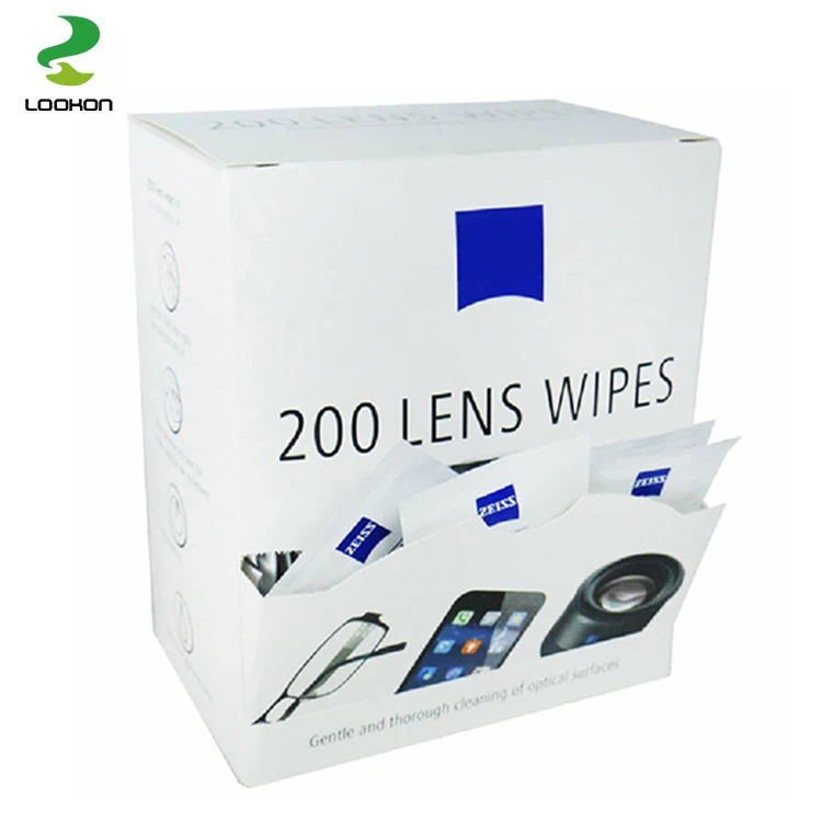 Lookon Factory One-off Oem Disposable Anti Fog Optical Glasses Cleaning Lens Wet Wiping Paper Tissue