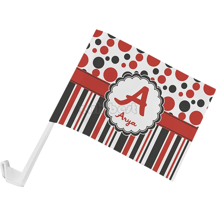 Custom sized Promotional Car Flag 12 x 18 Personalized Polyester Car Window