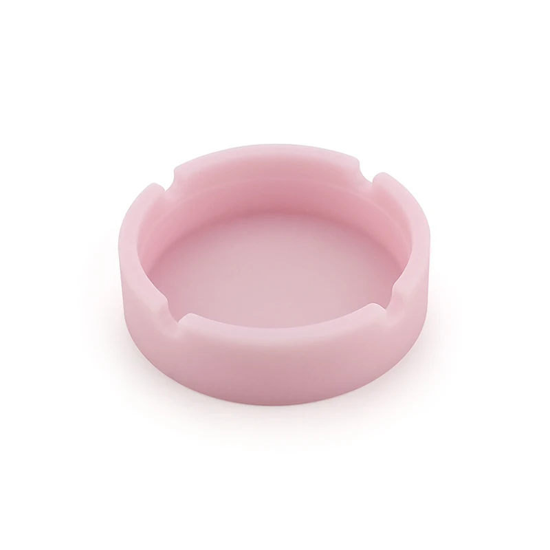 Silicone Soft Round Ashtray Ash Tray Holder Luminous Portable Anti-scalding Cigarette Holder Eco-Friendly