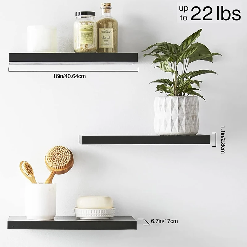 Hot Selling Living Room Rustic Floating Shelves Wall Mounted Wooden Hanging Shelf Household Simple Wall Book Shelf