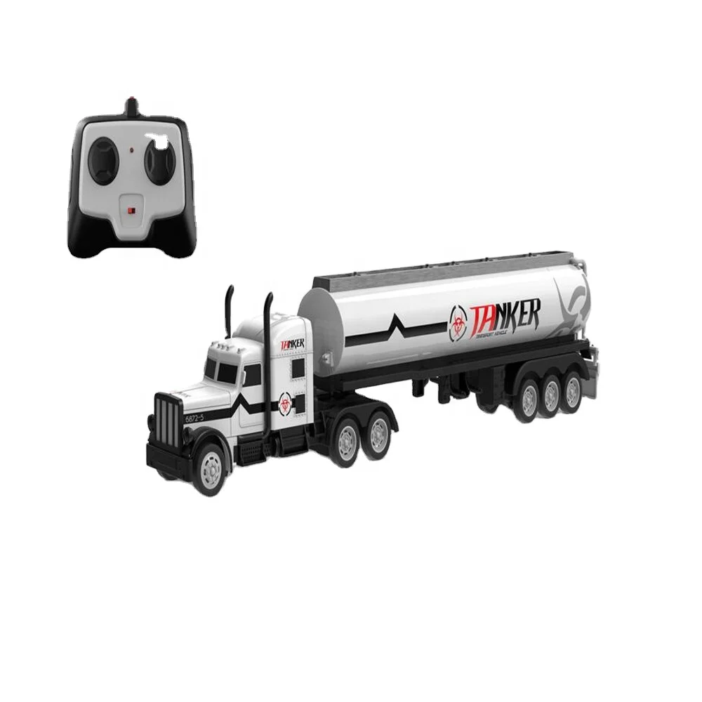 High Quality 2.4G 4 Channels RC Car Oil Tanker Truck Transport Vehicle Toys