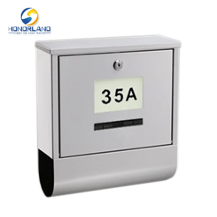 Светодиодный свет почтового ящика, солнечный свет номер дома, открытый настенный свет