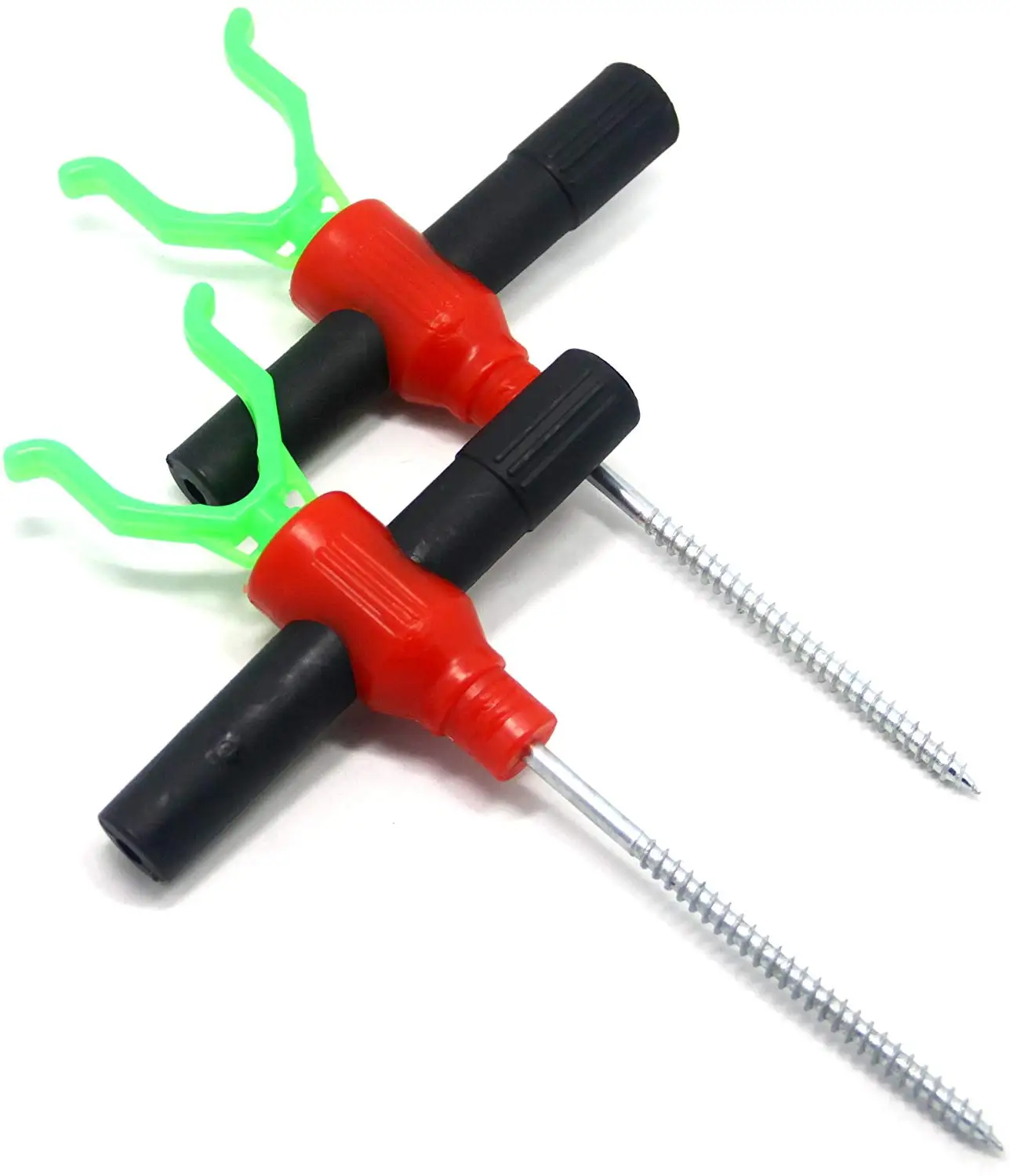 SAMSFX Ice Fishing Nails Tent Bracket Holder Twist Drill W/Rod Rack 2-Pack