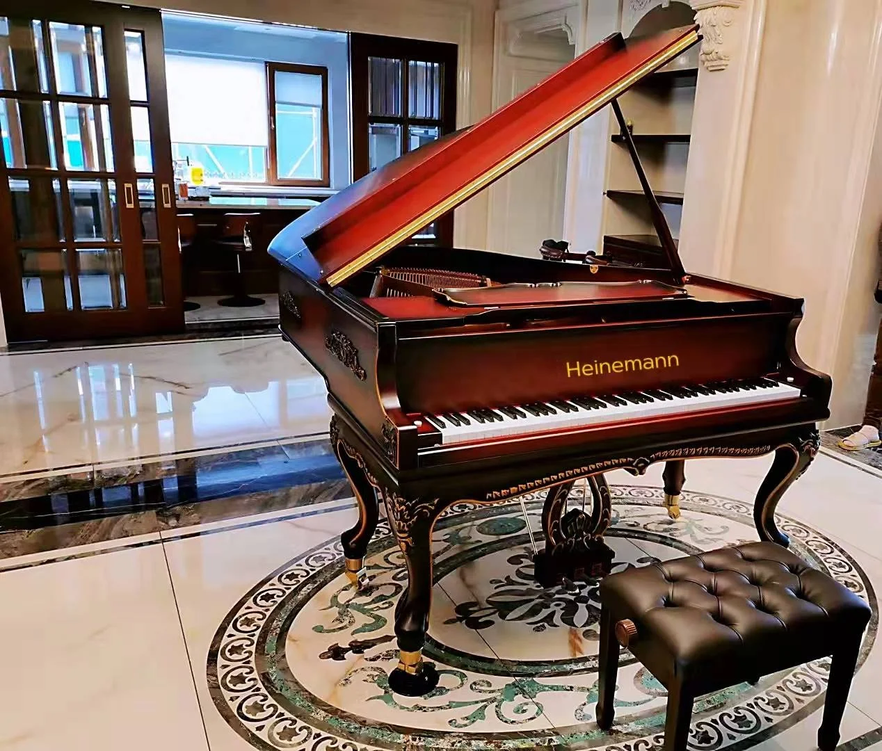 Royal Luxury 88-Key Professional Mechanical Grand  Piano Promotional Price with Roma Legs for Sale