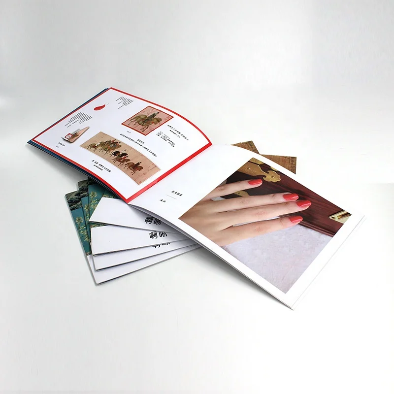 Fast Shipping 80p A4 210 297 mm High Quality Product Catalog Printing Thin Inside Paper Soft Cover Book Brochure Flyer Printing