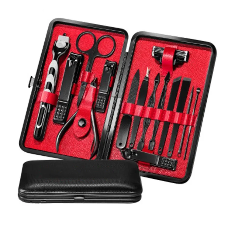 
Home Grooming kits manicure pedicure kit nail care tools with Luxurious Travel Case 